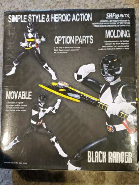 SH Figuarts / Black Ranger / MMPR - Bandai Tamashii Nations (Mighty Morphin Power Rangers) action figure collectible [Barcode 4543112820297] - Main Image 2