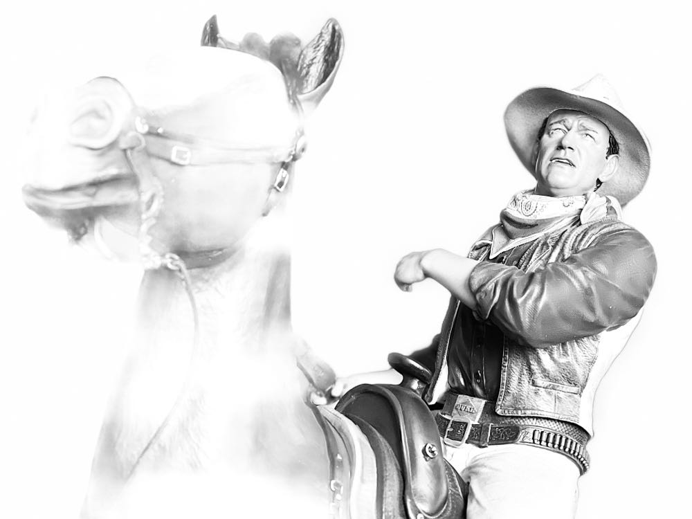 John Wayne Horse Statue 1:6 Scale Old & Rare By Infinite Statue Collectible - Infinite Statue (western) action figure collectible [Barcode 833300727656] - Main Image 2