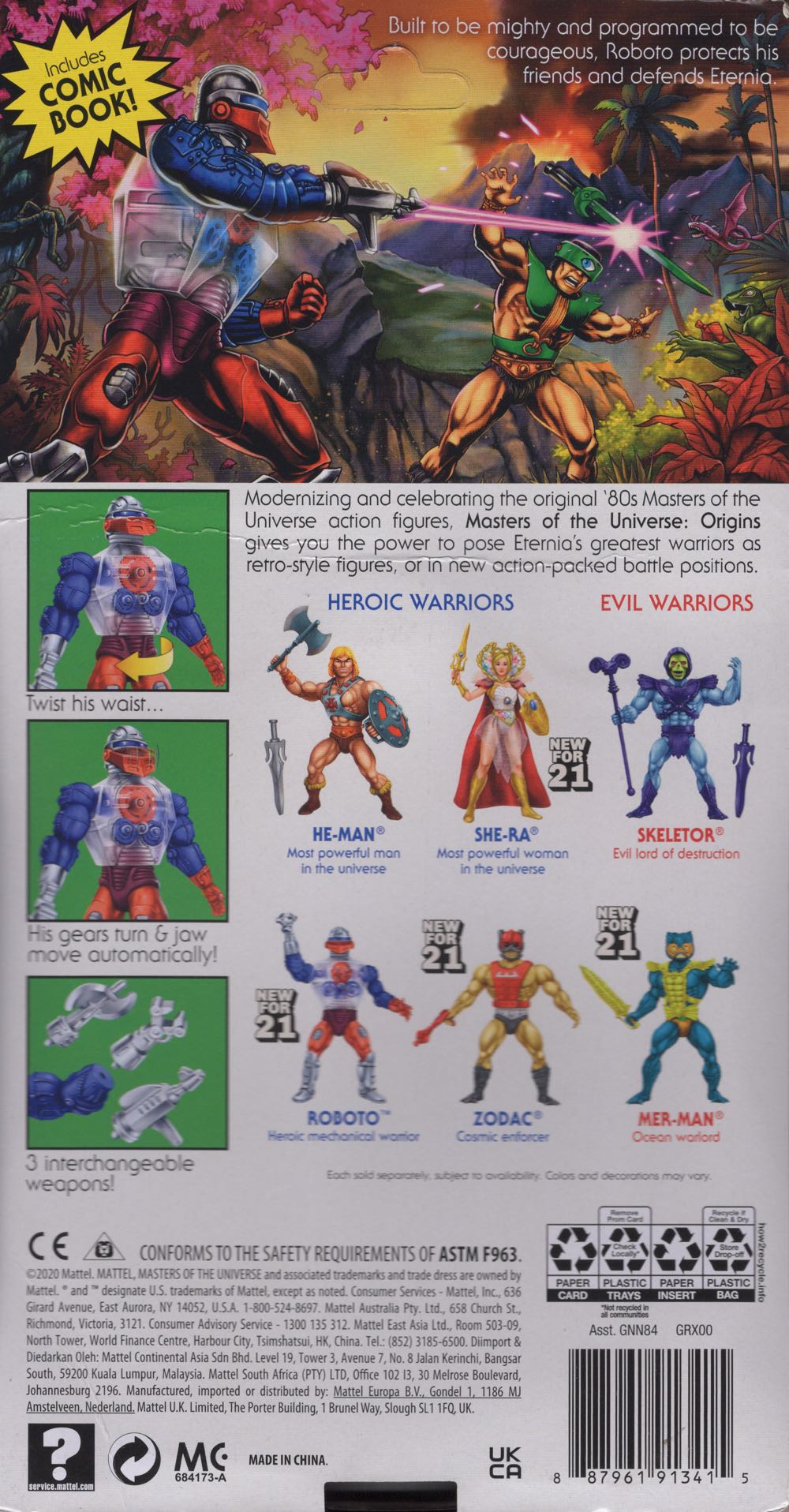 Roboto - Mattel (Masters Of The Universe) action figure collectible [Barcode 887961913415] - Main Image 2