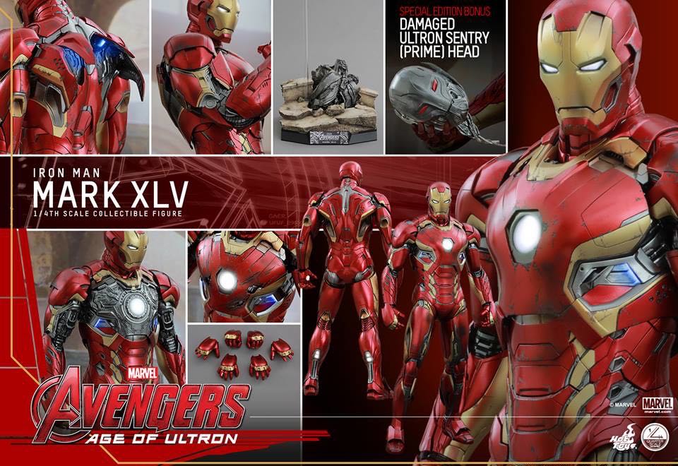 Mark XLV Iron Man  - Hot Toys (Avengers Age Of Ultron) action figure collectible [Barcode 4897011177137] - Main Image 2