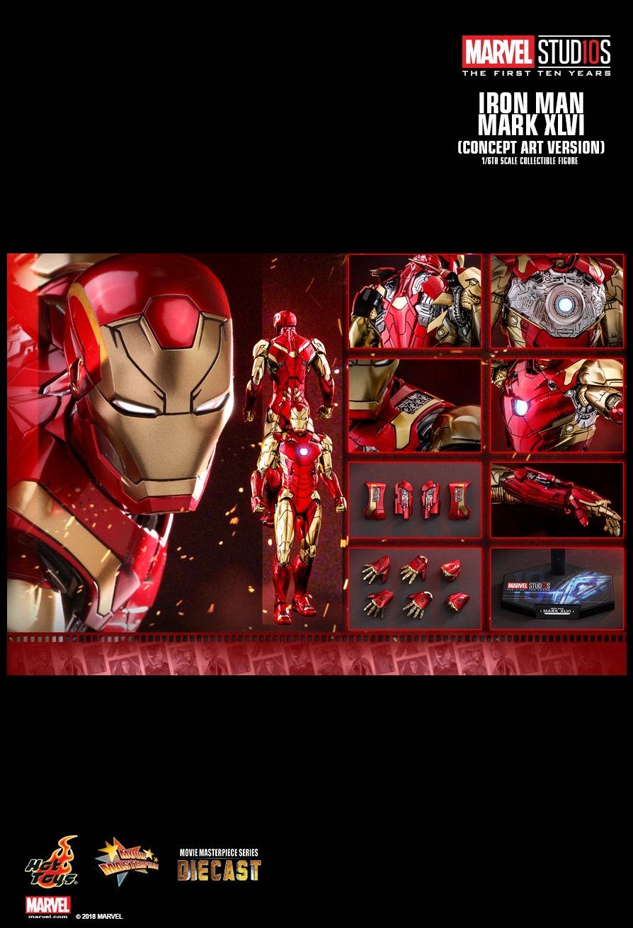 Hot Toys Iron Man MK XLVI (Concept Art) - Hot Toys (Iron Man) action figure collectible [Barcode 4897011186320] - Main Image 2