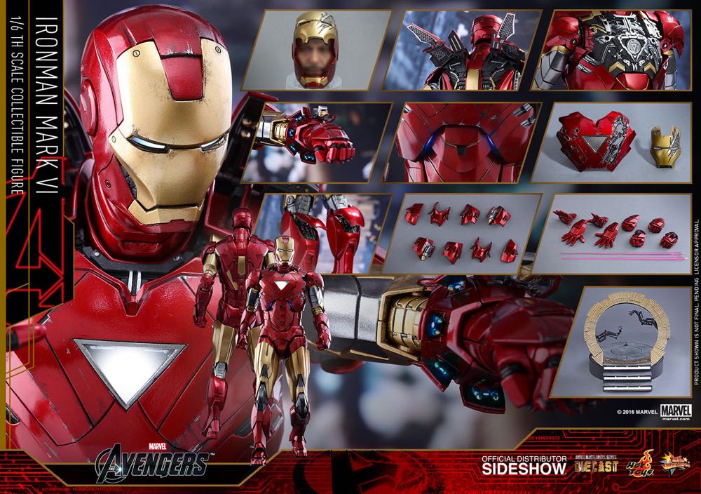 Iron Man Mk 6 (Avengers) MMS 378-D17 - Hot Toys (Avengers, the) action figure collectible [Barcode 4897011181875] - Main Image 2