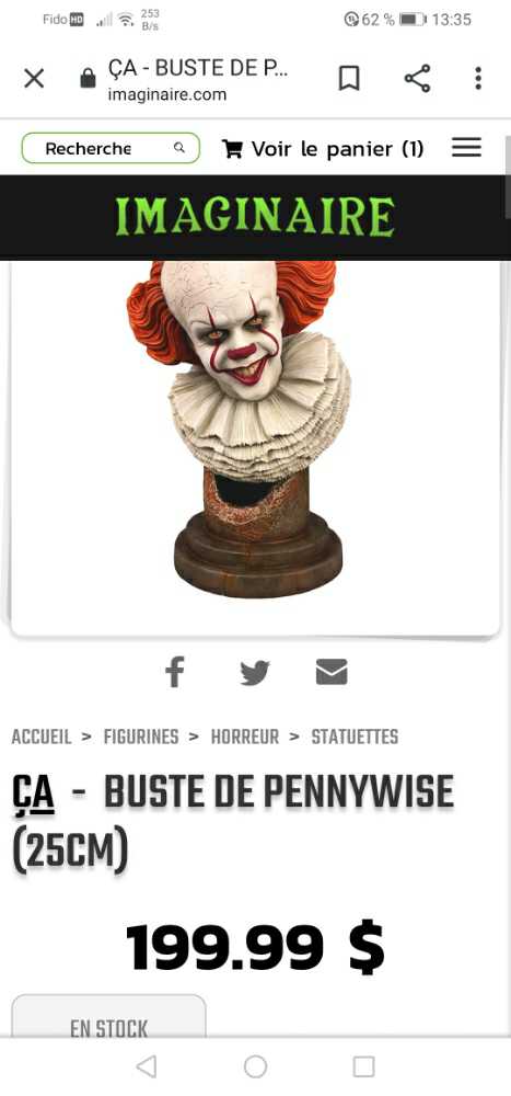 pennywise bust - Diamond Select (horreur) action figure collectible - Main Image 2