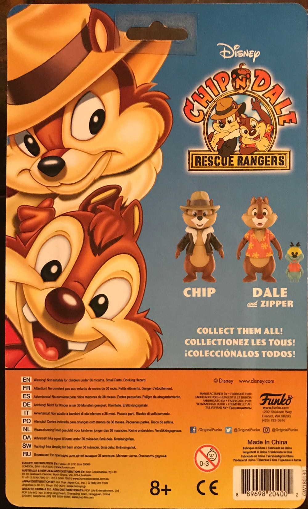 Rescue Ranger Chip - Funko (Disney Afternoon) action figure collectible [Barcode 889698204002] - Main Image 2