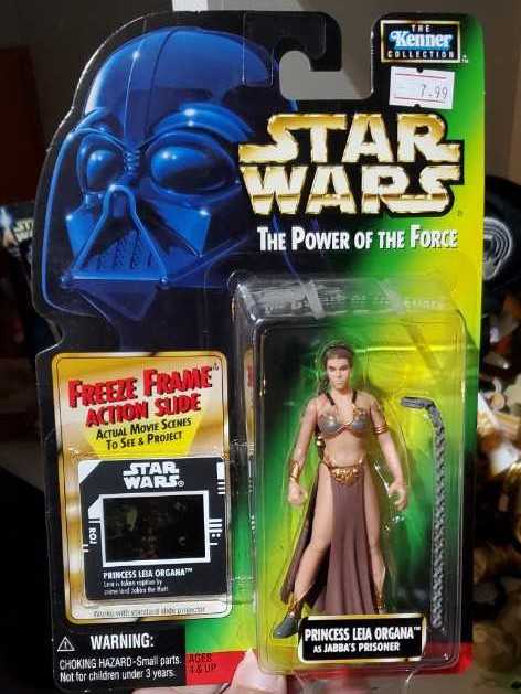 Princess Leia Organa as Jabba’s Prisoner - Hasbro / Kenner (Star Wars: Power Of The Force 2) action figure collectible [Barcode 076281696836] - Main Image 3