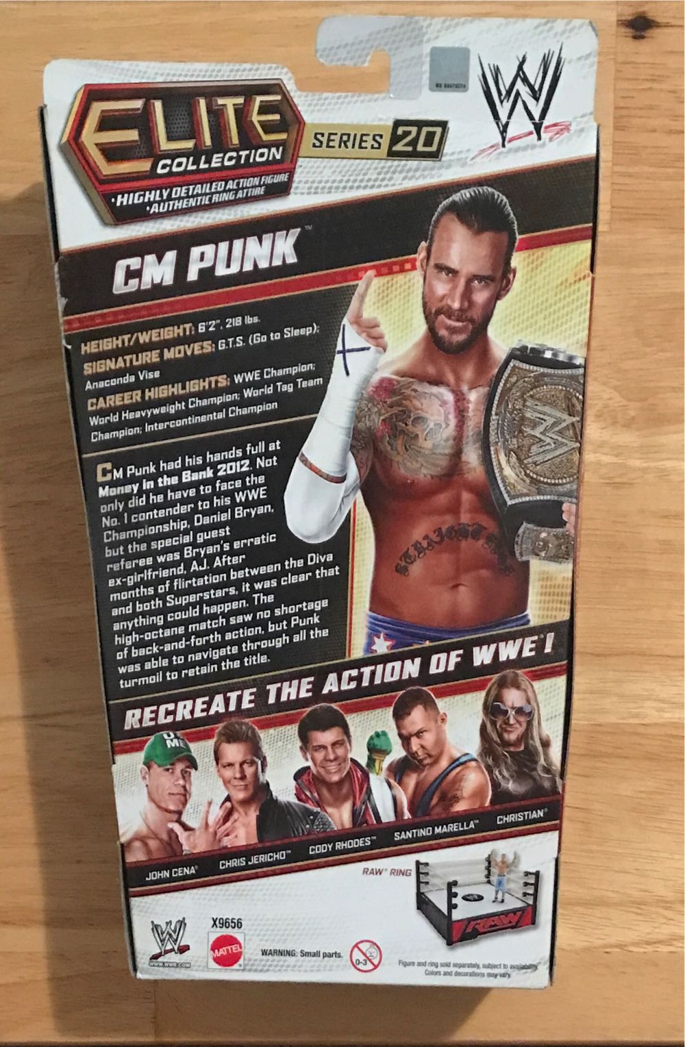 CM Punk - Mattel (WWE Mattel Elite Series 20) action figure collectible [Barcode 746775181703] - Main Image 2