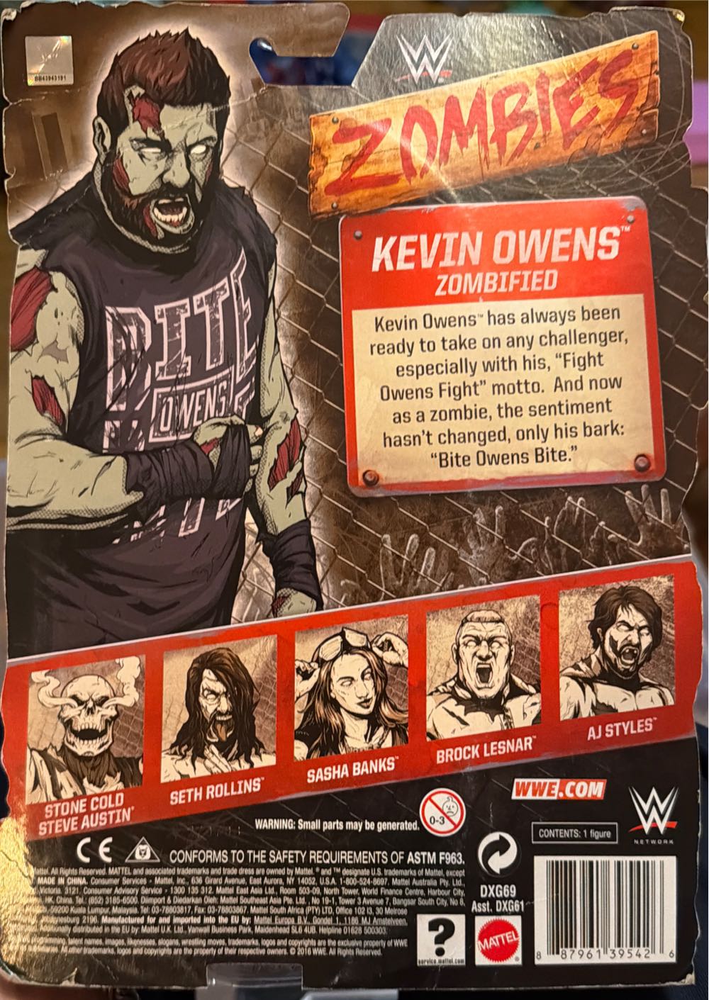 WWE Zombies Series 2 Kevin Owens - Mattel (WWE Zombies - Series 2) action figure collectible [Barcode 887961395426] - Main Image 2
