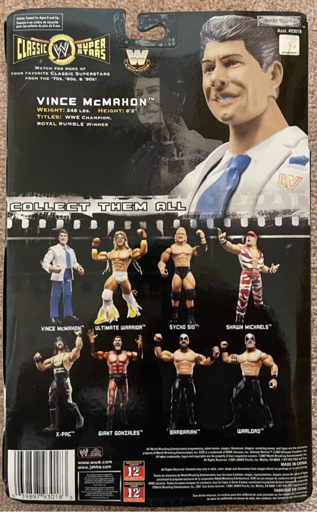 WWE Jakks Classic Superstars Series 16 Sycho Sid - Jakks Pacific (WWE Classic Superstars) action figure collectible [Barcode 039897930183] - Main Image 2