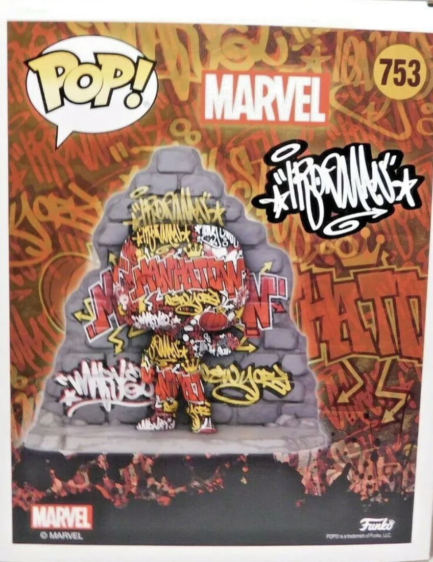 Iron Man(Marvel Street Art) - Funko Pop GameStop Exclusive 753  action figure collectible [Barcode 889698527101] - Main Image 2