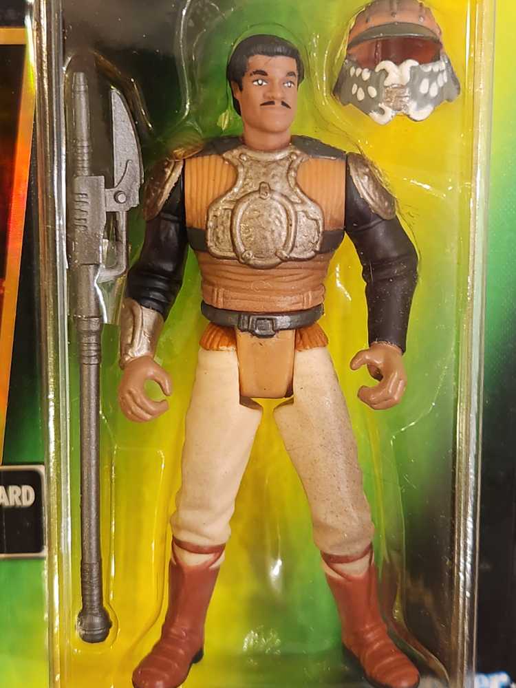 Lando Calrissian (Skiff Guard) Signed By Billy Dee Williams - Kenner / Hasbro (Star Wars - Power of the Force - Green Card) action figure collectible [Barcode 076281696225] - Main Image 3