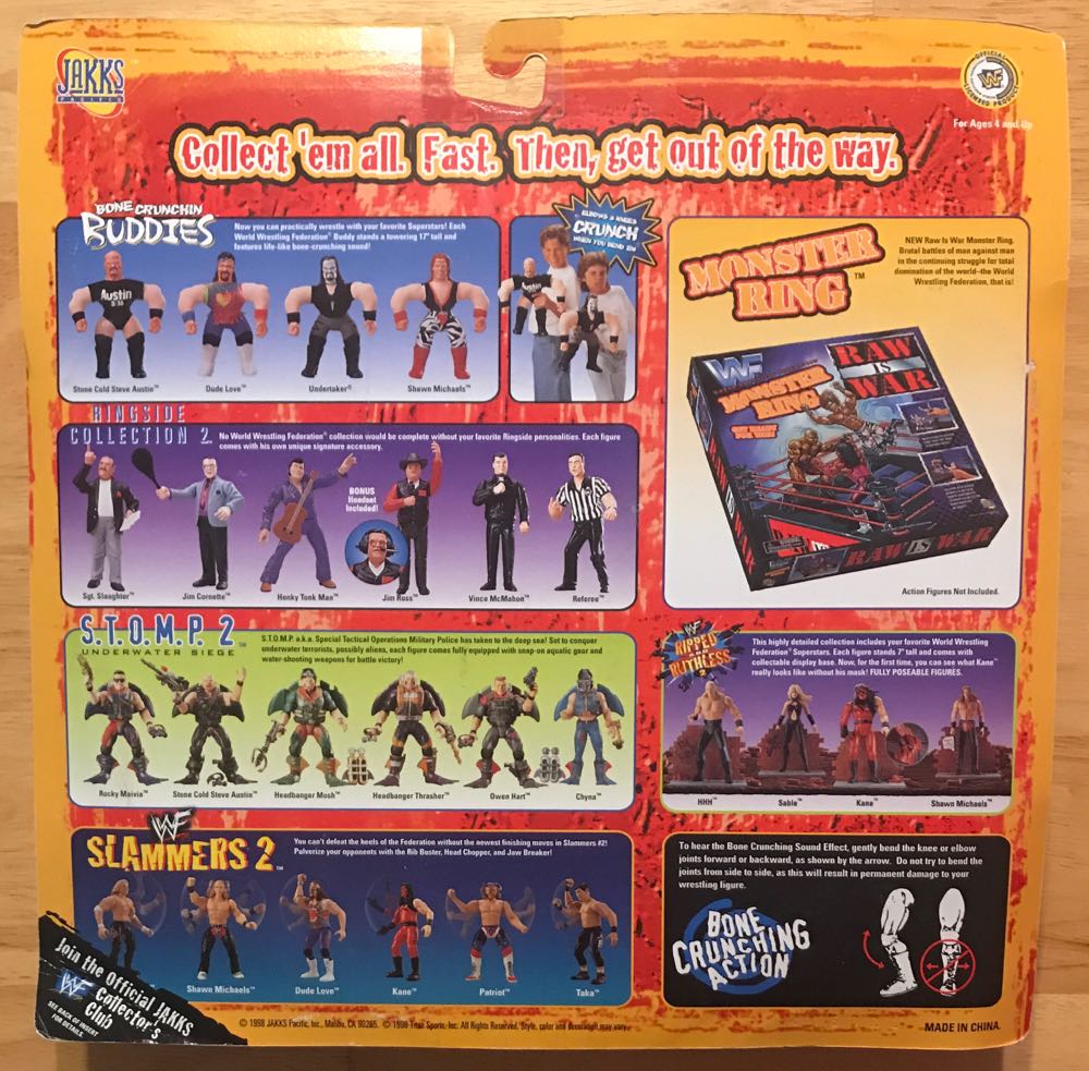 WWF Jakks Pacific BCA Grudge Match 2 Pack Series: HHH Vs. Owen Hart - WWF Jakks Pacific BCA (WWF Jakks Bone Crunching Action) action figure collectible [Barcode 039897822303] - Main Image 2