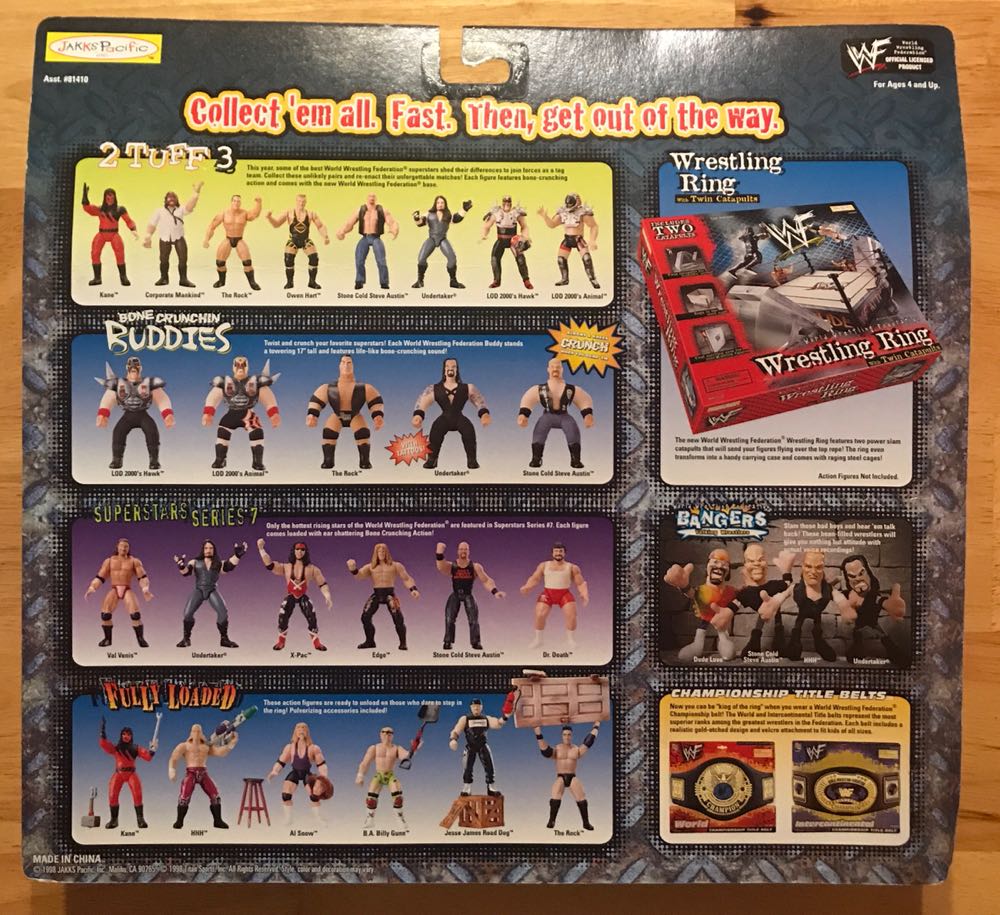 WWF Jakks Pacific BCA Wrestlemania XV 2 Tuff Series 3: The Rock Vs. Owen Hart - WWF Jakks Pacific BCA (WWF Jakks Pacific BCA Wrestlemania XV 2 Tuff Series 3) action figure collectible [Barcode 039897814124] - Main Image 2