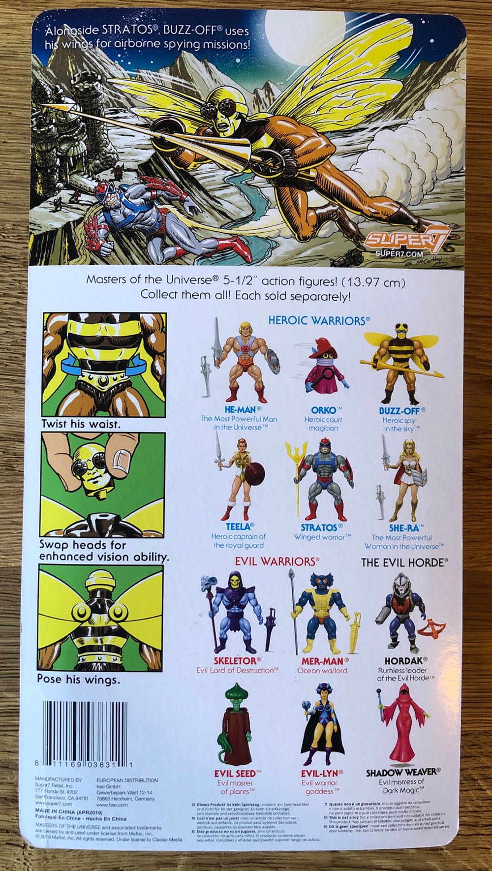 MOTU - SUPER 7 - Buzz-Off - Super7 (Masters Of The Universe) action figure collectible [Barcode 811169038311] - Main Image 2