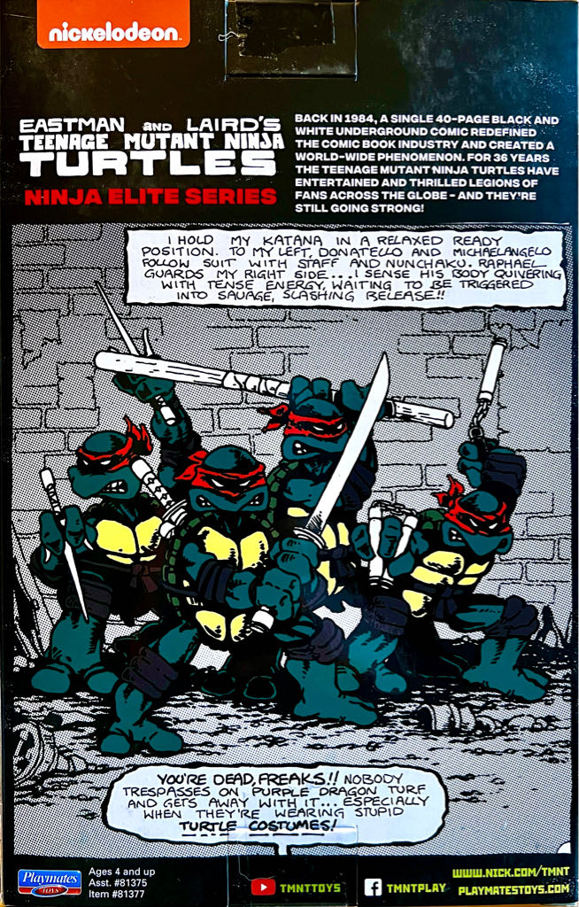 Ninja Elite Michelangelo - Playmates Toys (TMNT Ninja Elite Series (Comics)) action figure collectible [Barcode 043377813798] - Main Image 2