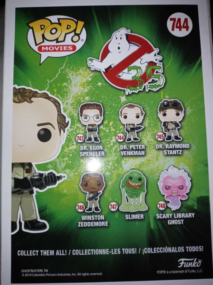 Pop! Movies Ghostbusters - Dr. Peter Venkman # 744 Gamestop Exclusive  - Funko (Ghostbusters) (Ghostbusters) action figure collectible [Barcode 889698395038] - Main Image 2