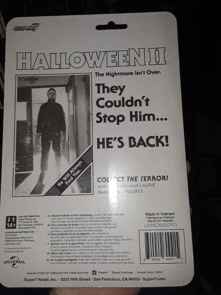 SUPER 7 : Halloween II : Michael Myers - Super 7 (Halloween II) action figure collectible [Barcode 840049809215] - Main Image 2