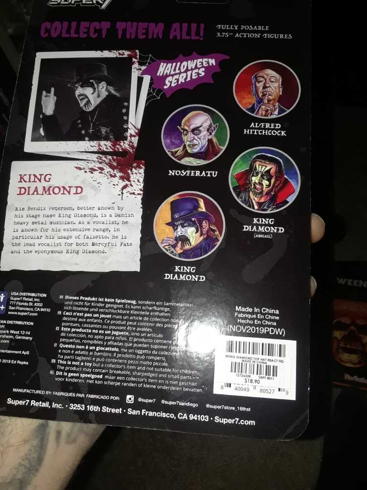 Super7 - King Diamond (Halloween) - Super7 (King Diamond) action figure collectible [Barcode 840049805279] - Main Image 2