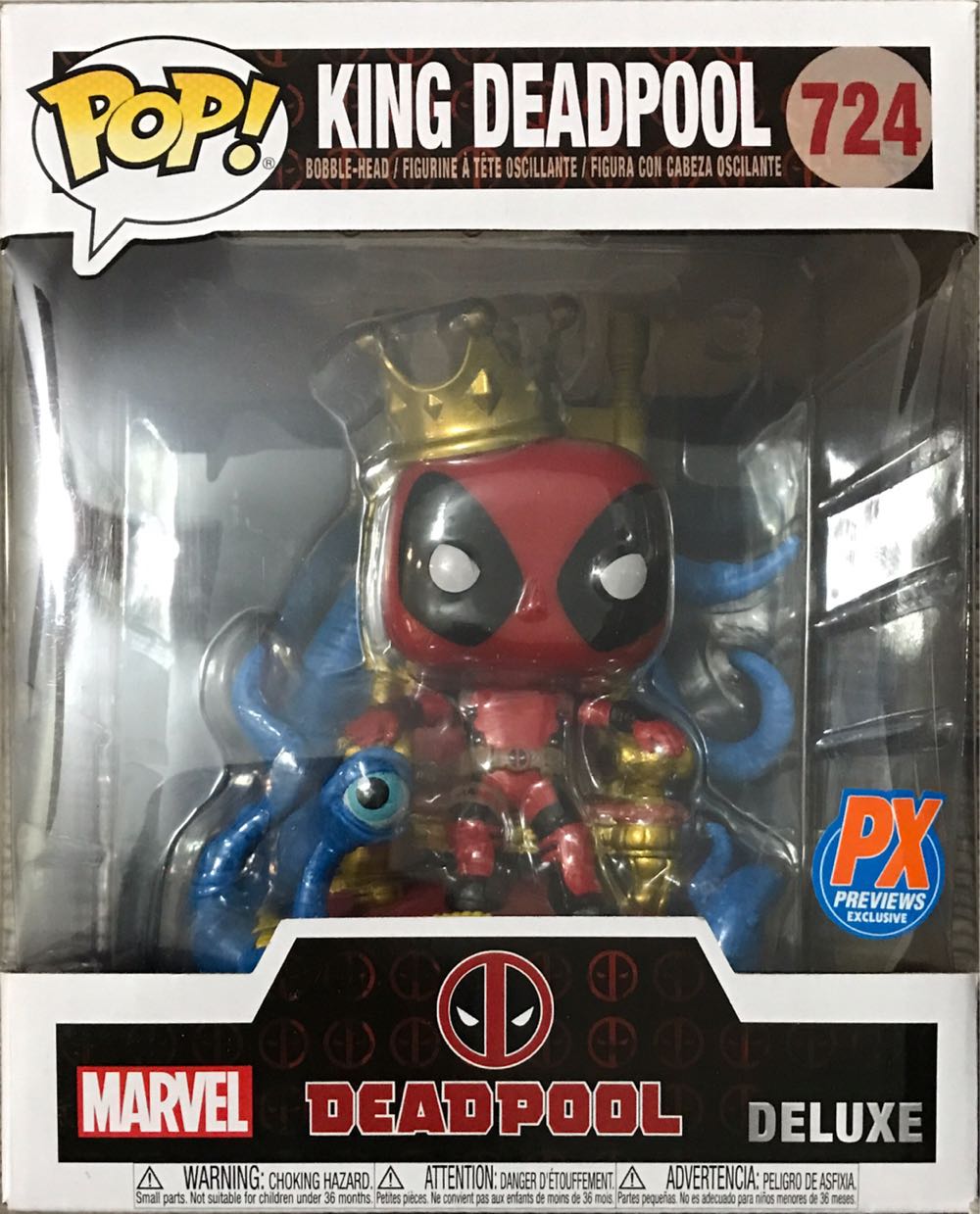 Marvel: King Deadpool On Throne #724 - Funko Pop! (Deadpool) action figure collectible [Barcode 889698522663] - Main Image 2