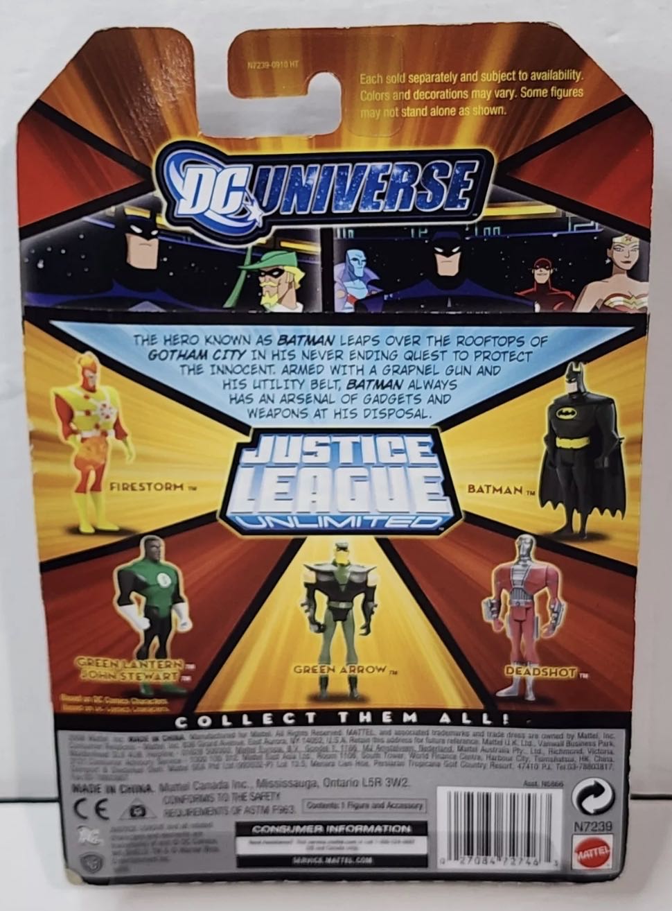 JLU Batman Black Costume - Mattel (Justice League Animated) action figure collectible [Barcode 027084727463] - Main Image 2