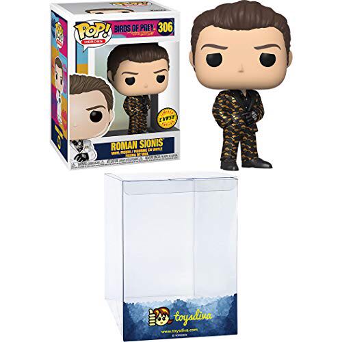 Roman Sionis Chase: Funk‚o Pop! Heroes Vinyl Figure Bundle With 1 Compatible ’toysdiva’ Graphic Protector 306 44374 B - Funko action figure collectible [Barcode 889698443746] - Main Image 1