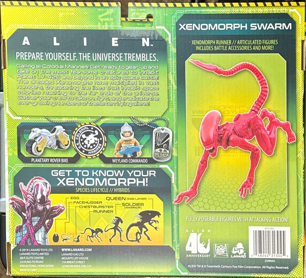Xenomorph Alien Runner & Weyland-Yutani Enforcer w/ Planetary Rover Bike - Lanard Toys (Alien) action figure collectible [Barcode 048242313045] - Main Image 2