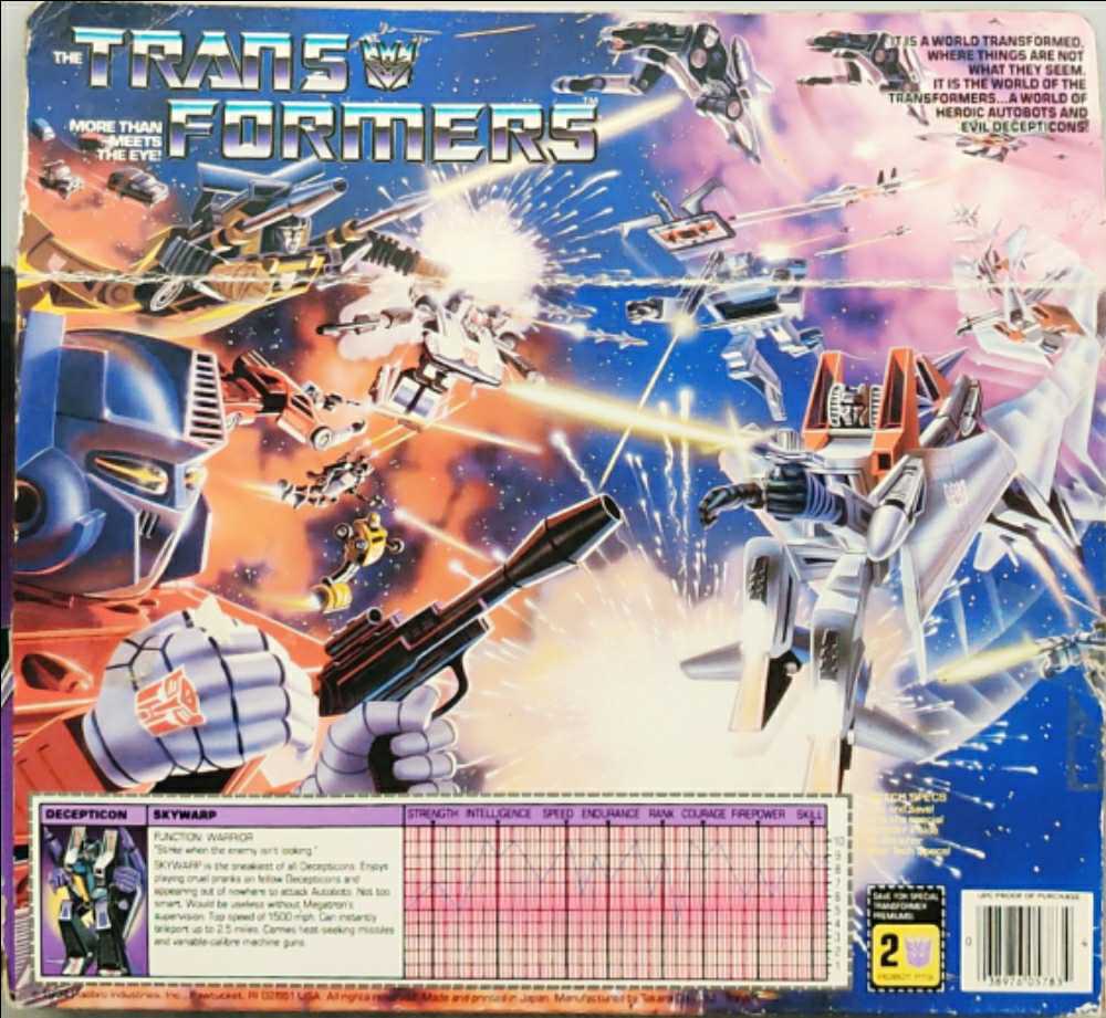 Transformers G1 Skywarp - Unknown (The Transformers) action figure collectible [Barcode 038976057834] - Main Image 2