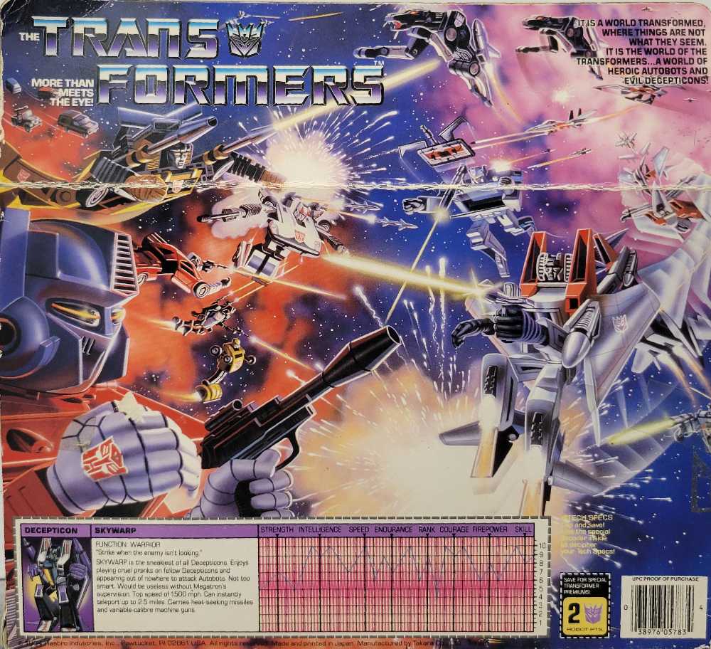 Transformers G1 Skywarp - Unknown (The Transformers) action figure collectible [Barcode 038976057834] - Main Image 4