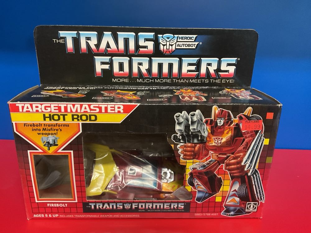 Transformers G1 Hot Rod With Firebolt Targetmaster - Hasbro (Transformers Box Only) action figure collectible [Barcode 038976058831] - Main Image 3