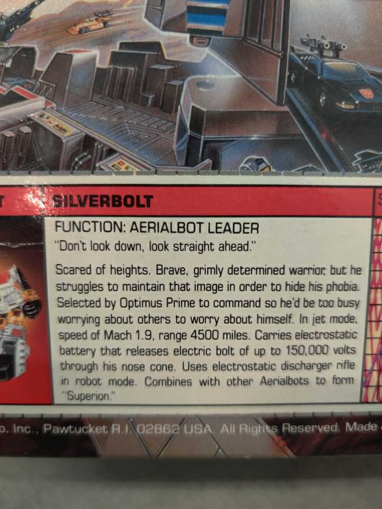 Silver Bolt - Deluxe Class - Hasbro (1985) action figure collectible [Barcode 038976058626] - Main Image 4