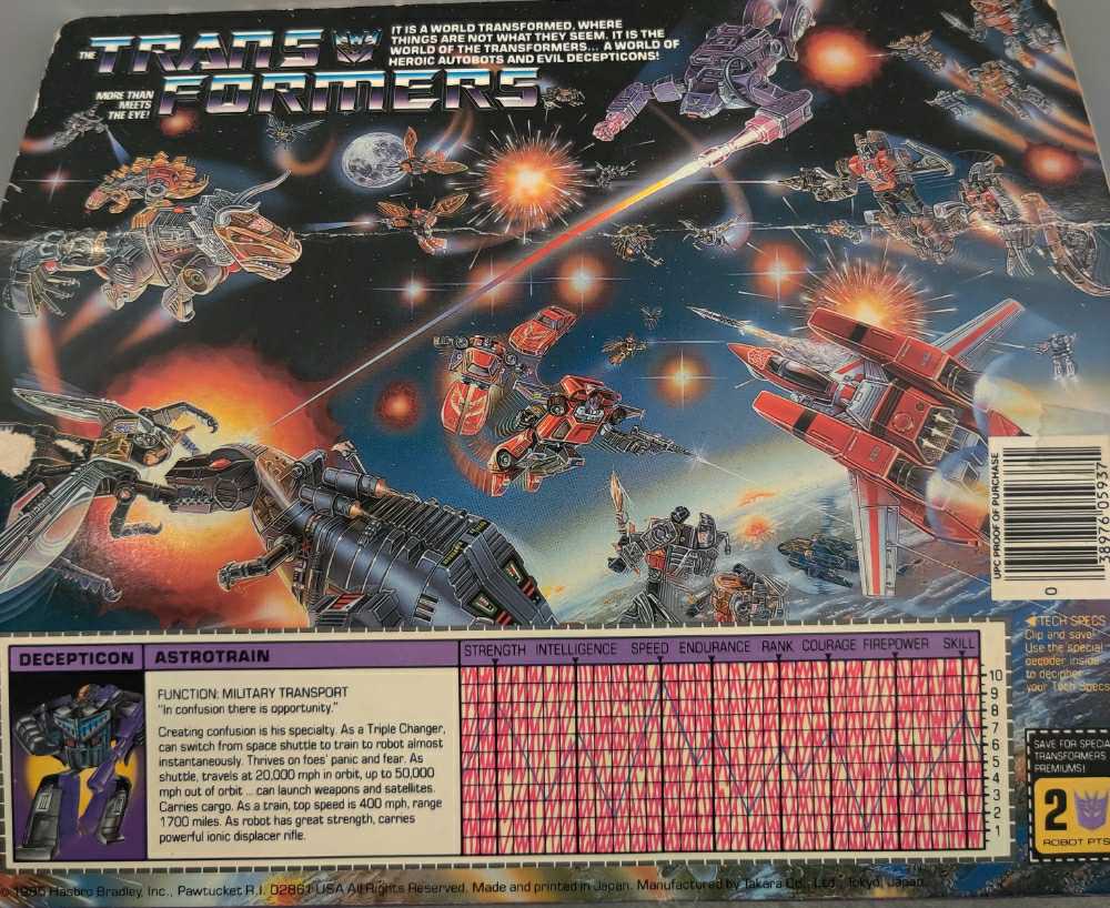 Astrotrain 1st Triple Changer Boxed - Hasbro (1985) action figure collectible - Main Image 2