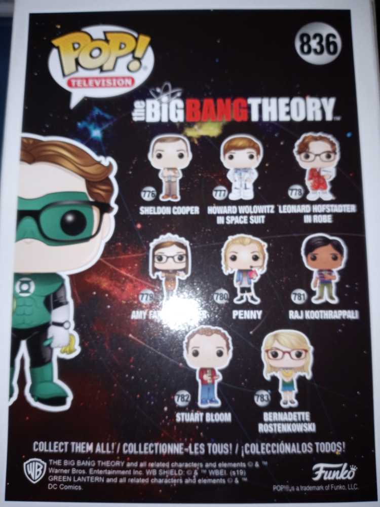 Leonard Hofstadter as Green Lantern - Funko (Funko Pop! Television) action figure collectible [Barcode 889698417082] - Main Image 2