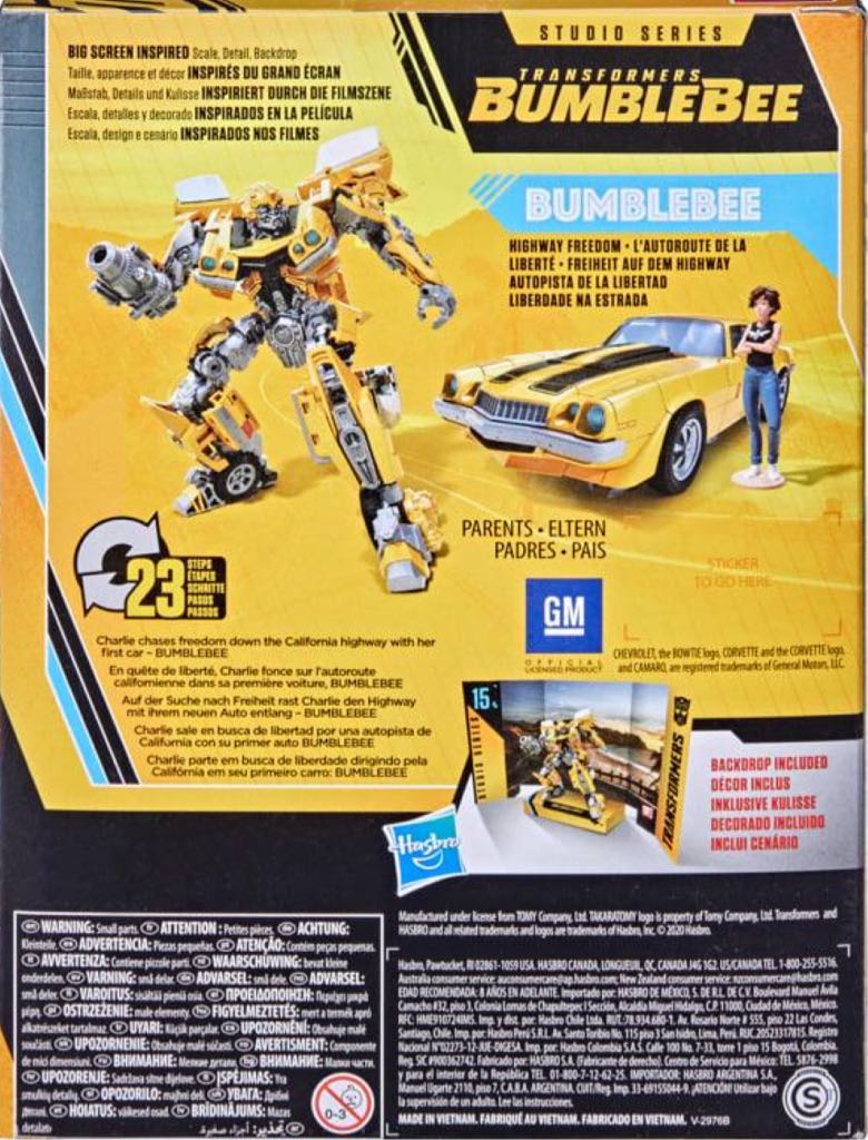 Transformers Buzzworthy Bumblebee: Studio Series #15BB: Bumblebee (Highway Freedom) - Hasbro/Takara (Transformers Buzzworthy Bumblebee) action figure collectible [Barcode 5010993777570] - Main Image 2