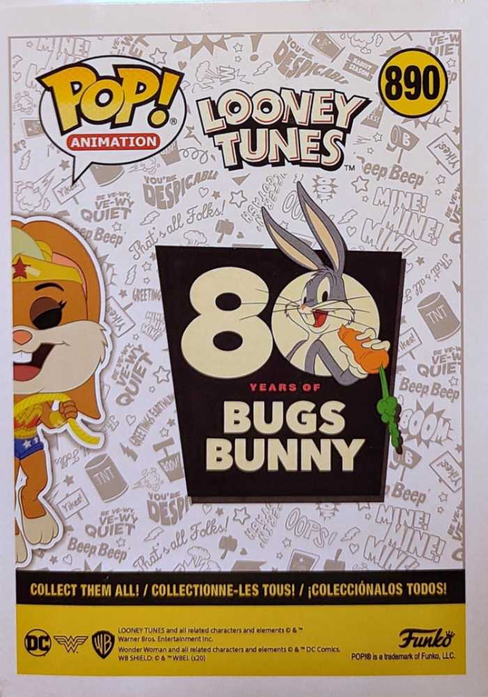 Funko Pop! Television: DC Looney Tunes Lola Bunny As Wonder Woman - Funko (Funko Pop Animation) action figure collectible [Barcode 889698517355] - Main Image 2