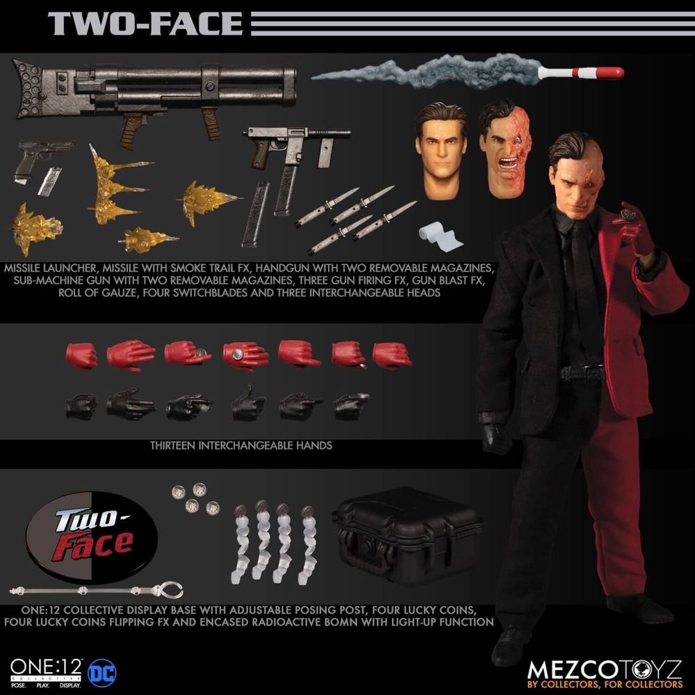 Mezco One:12 Collective - DC Universe: Two-Face 6” Action Figure - Mezco Toyz (One:12 Collective - DC Universe) action figure collectible [Barcode 696198764406] - Main Image 4