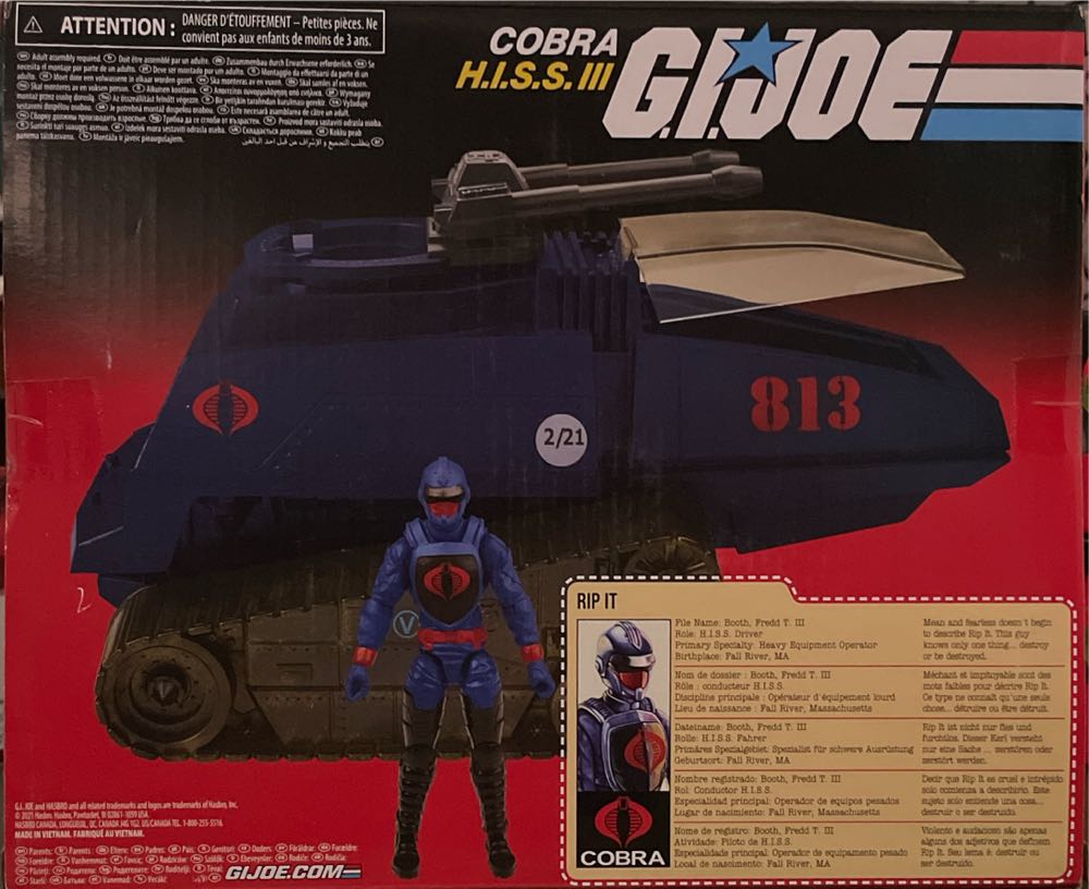 G.I. JOE Retro Cobra Hiss (G.I.Joe-Habro) action figure collectible - Main Image 2