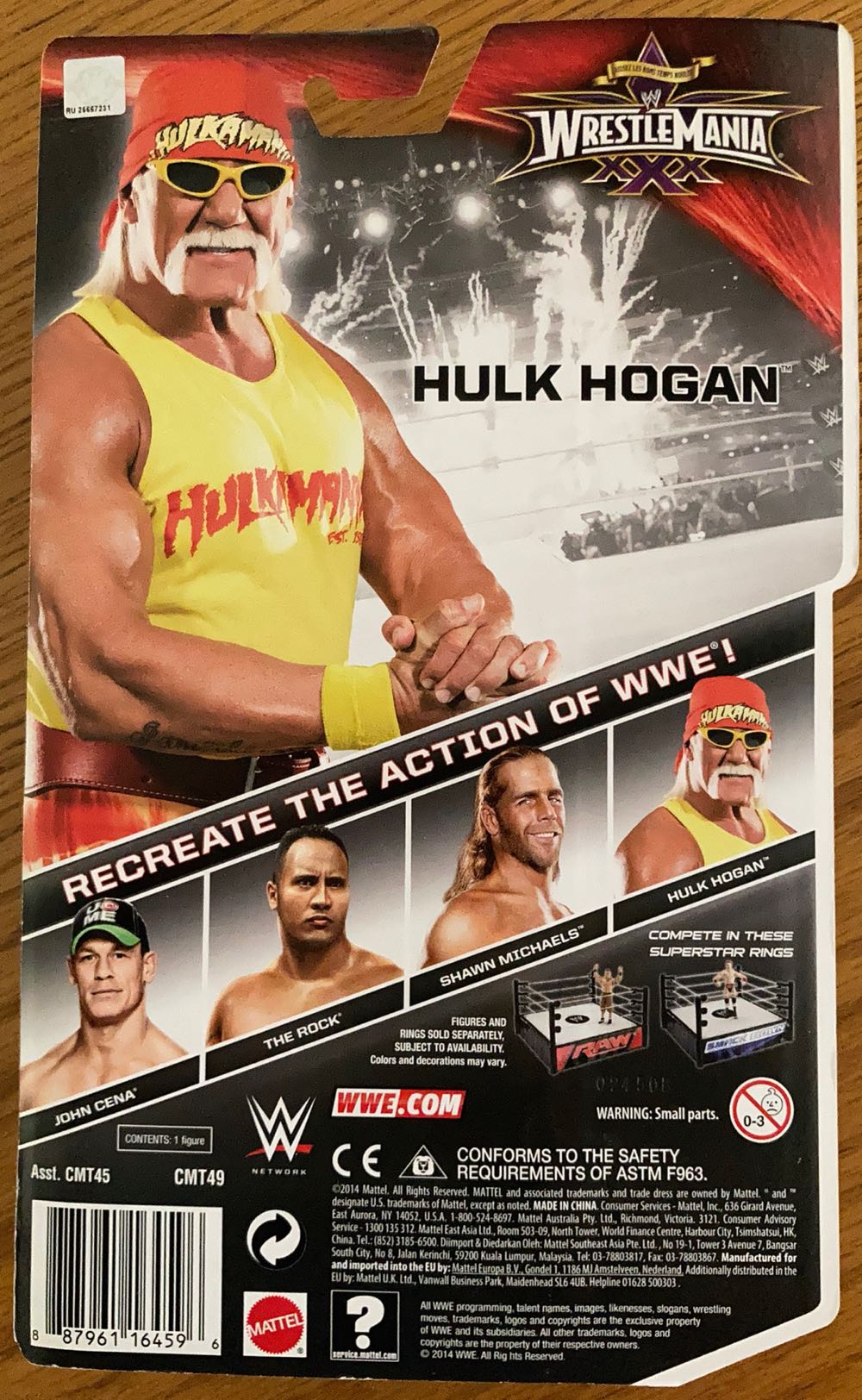 WWE Wrestlemania Heritage Series Hulk Hogan  - Mattel (WWE Wrestlemania Heritage Series) action figure collectible [Barcode 887961164596] - Main Image 3