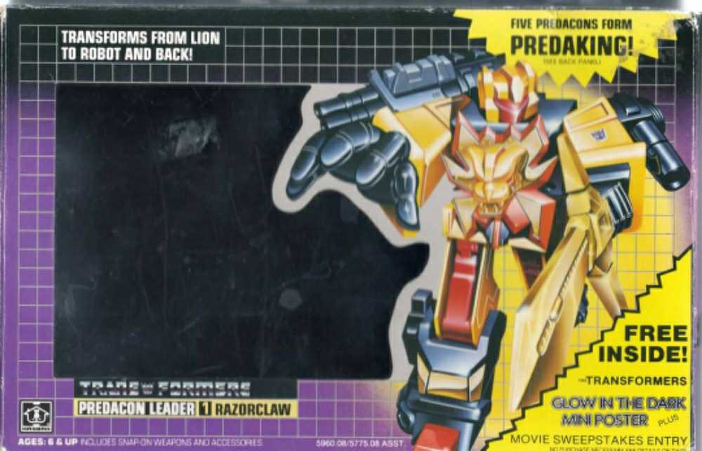 Transformers G1 Razorclaw Predacon Predaking - Hasbro (Generation 1) action figure collectible [Barcode 038976059609] - Main Image 4