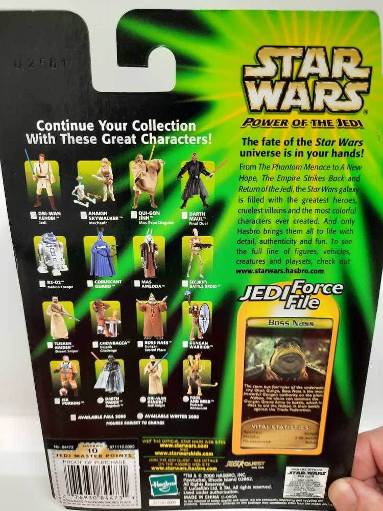 Carded Signed. Power Of The Jedi. Boss Nass.  Signed Brain Blessed - Hasbro (Star Wars Power Of The Jedi) action figure collectible [Barcode 076930844731] - Main Image 2