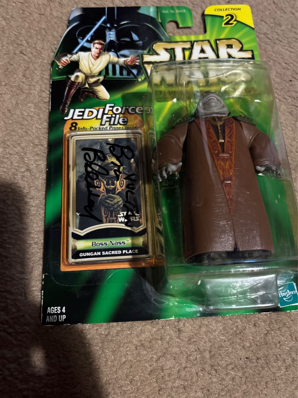 Carded Signed. Power Of The Jedi. Boss Nass.  Signed Brain Blessed - Hasbro (Star Wars Power Of The Jedi) action figure collectible [Barcode 076930844731] - Main Image 5