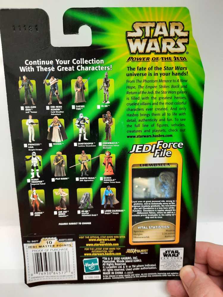 Chewbacca (Millennium Falcon Mechanic) - Hasbro (Star Wars - Power Of The Jedi) action figure collectible [Barcode 076930845776] - Main Image 2
