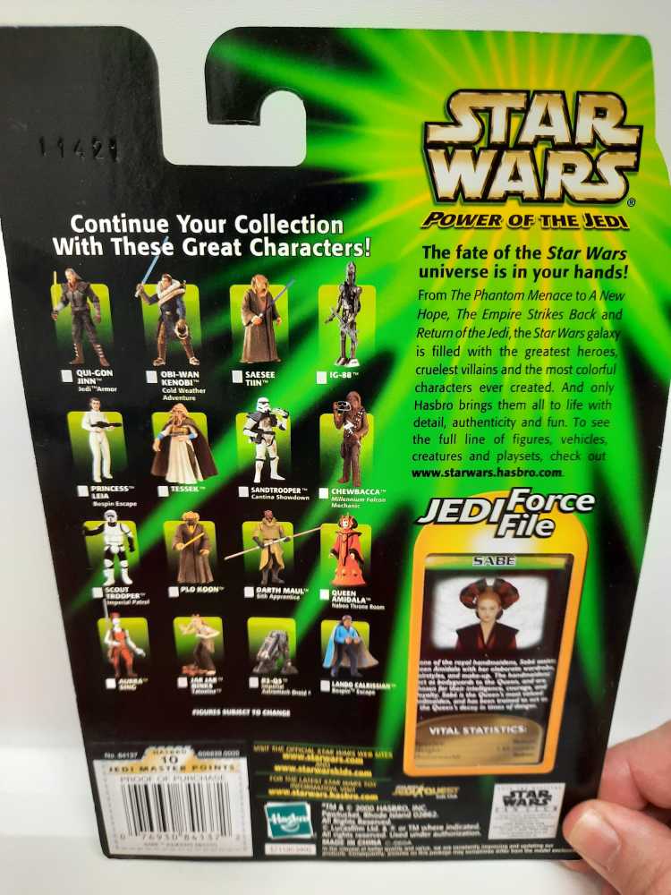 Power of the Jedi : Sabe (Queen’s Decoy) - Hasbro (Star Wars - Power Of The Jedi) action figure collectible [Barcode 076930841372] - Main Image 2