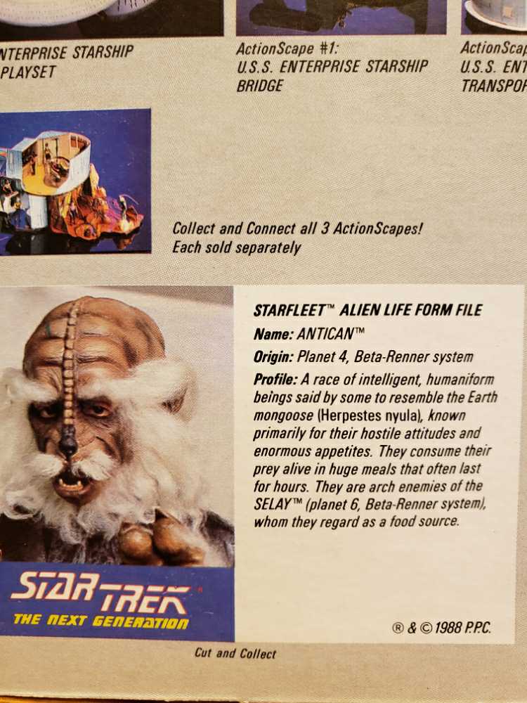 Star Trek TNG Antican - Galoob (TNG) action figure collectible [Barcode 047246053407] - Main Image 4