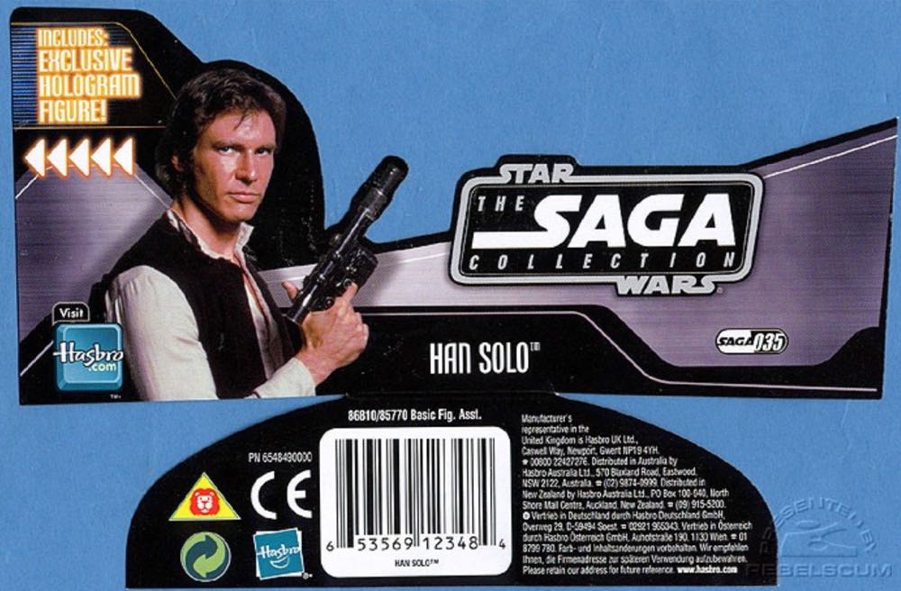Han Solo #35 - Hasbro (Star Wars - The Saga Collection) action figure collectible [Barcode 653569123484] - Main Image 3