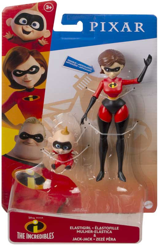 Incredibles, The: ELASTIGIRL and JACK-JACK Action Figure 2-Pack - Mattel (Disney•Pixar: The Incredibles) action figure collectible [Barcode 887961858129] - Main Image 2