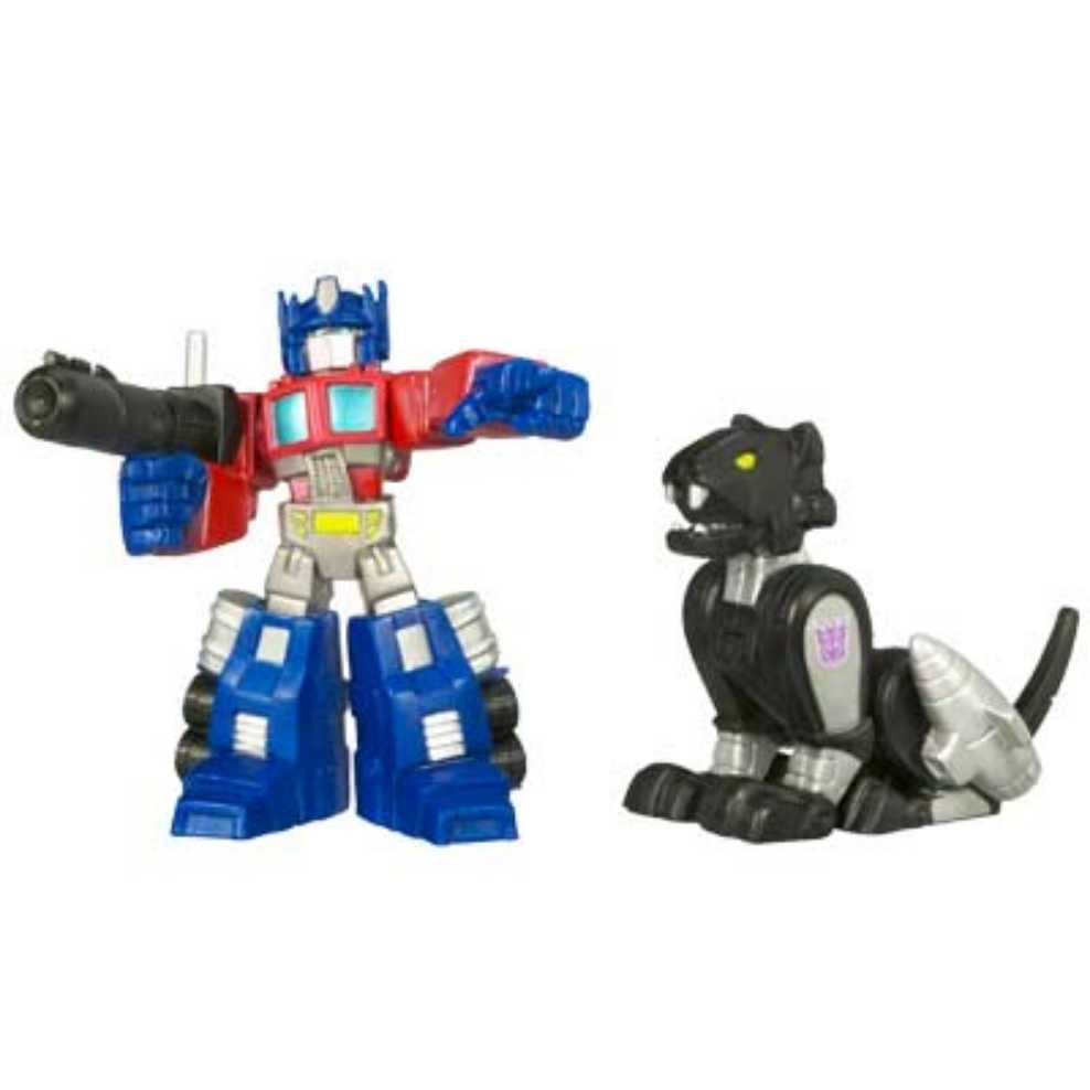 Optimus Prime & Ravage - Hasbro (Transformers: Robot Heroes) action figure collectible [Barcode 653569230236] - Main Image 3