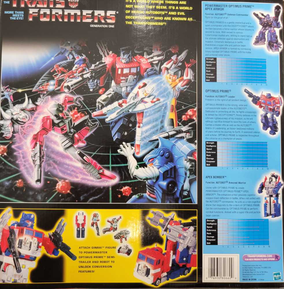 Optimus Prime (Powermaster w/ Apex Armor) - Hasbro (Commemorative Series) action figure collectible [Barcode 076930806609] - Main Image 4