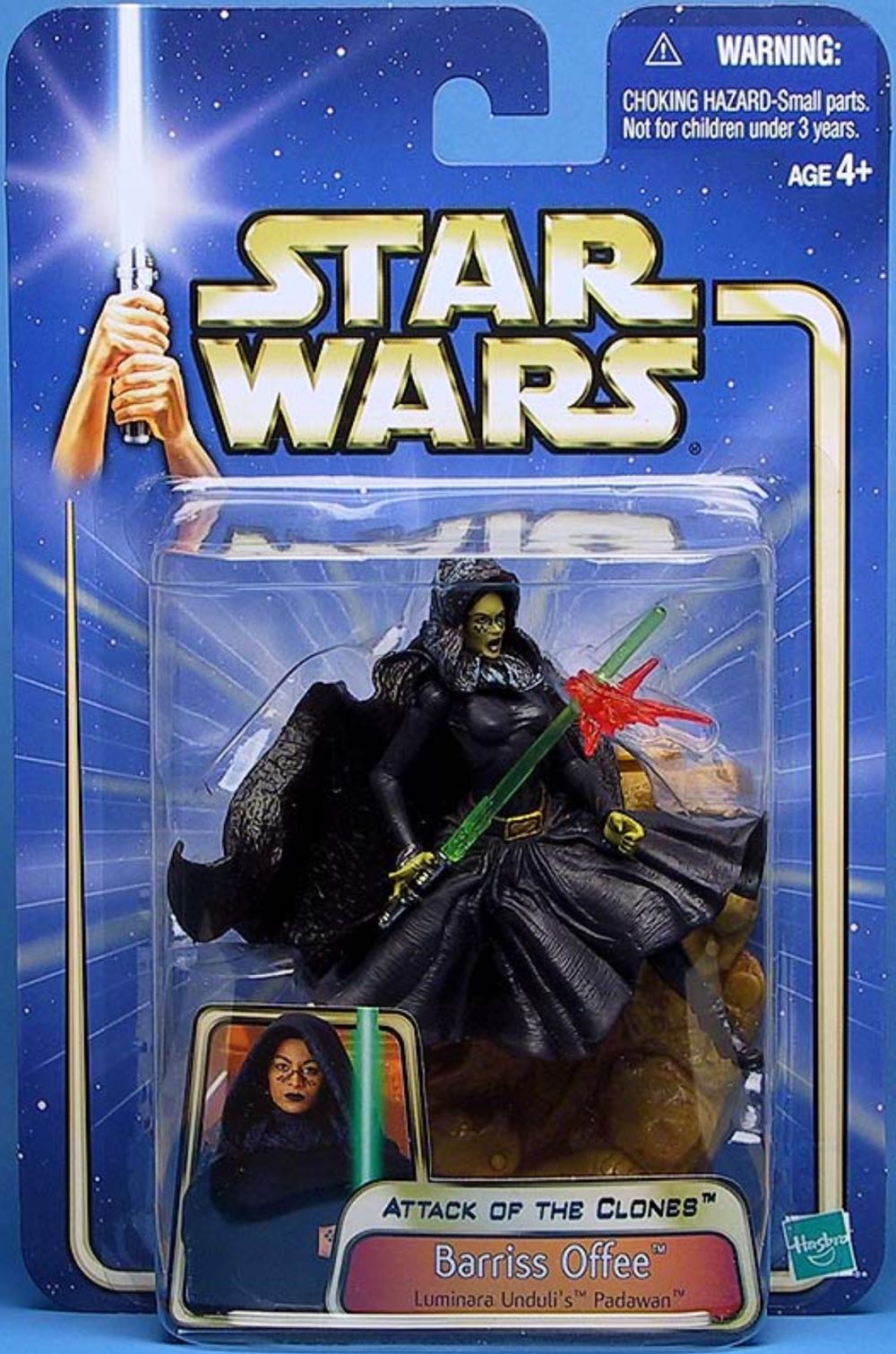 Barriss Offee (Luminara Unduli’s Padawan) - Hasbro (Star Wars: Saga-Blue: 3”) action figure collectible [Barcode 076930849262] - Main Image 1