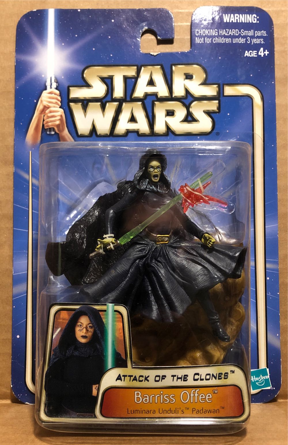 Barriss Offee (Luminara Unduli’s Padawan) - Hasbro (Star Wars: Saga-Blue: 3”) action figure collectible [Barcode 076930849262] - Main Image 3