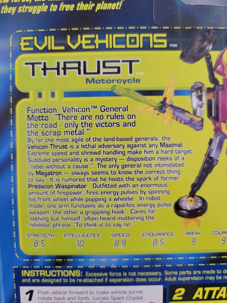 Transformers Beast Machine: Thrust - Hasbro (Beast Machines) action figure collectible [Barcode 076930804742] - Main Image 3