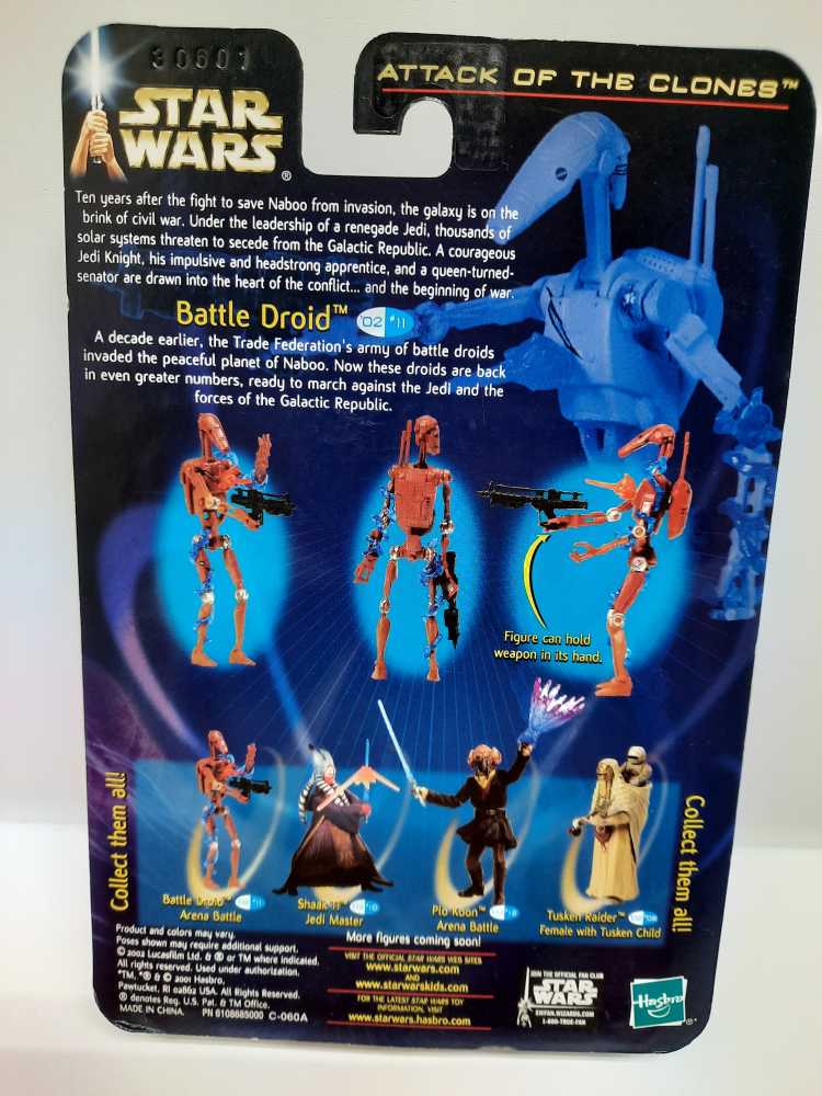 #02/11 Battle Droid (Arena Battle) - Hasbro (2002-2003 Star Wars Saga) action figure collectible [Barcode 076930848654] - Main Image 2
